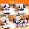 Cute Navy Dog Plush Keychain With Soft Short Pile For Bag Decor And Gifts