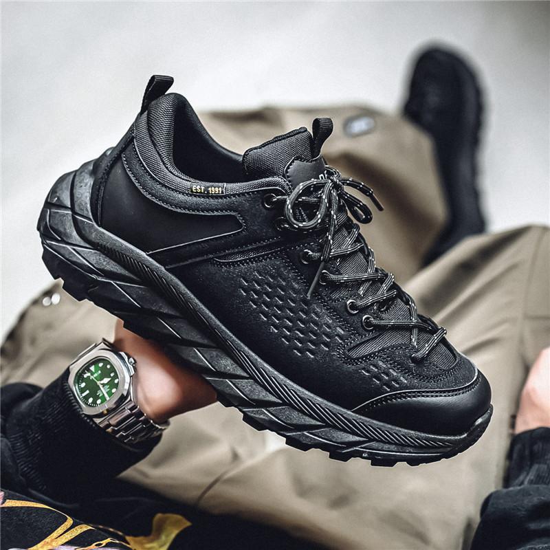 Men's Spring Work Shoes Non Slip Wear Resistant Thick Bottom Height Increasing Outdoor Sports Fashion Trend Casual Sneakers