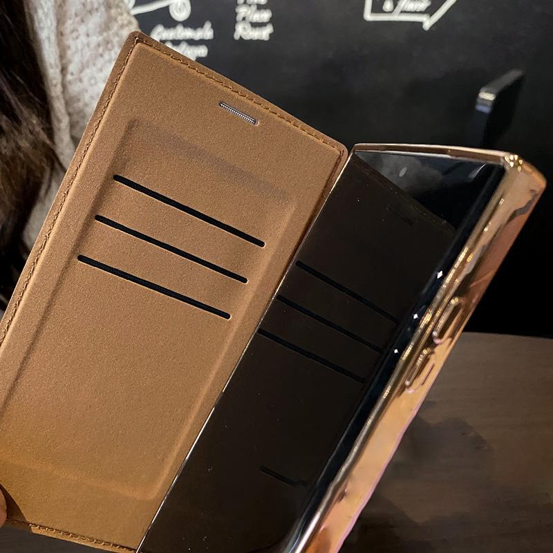 Flip Cover Plating Magnetic Clear Case For Samsung S25 S24 Ultra S23 FE S22 Plus A55 A35 A15 A05S Slot Card Wallet Leather Cases