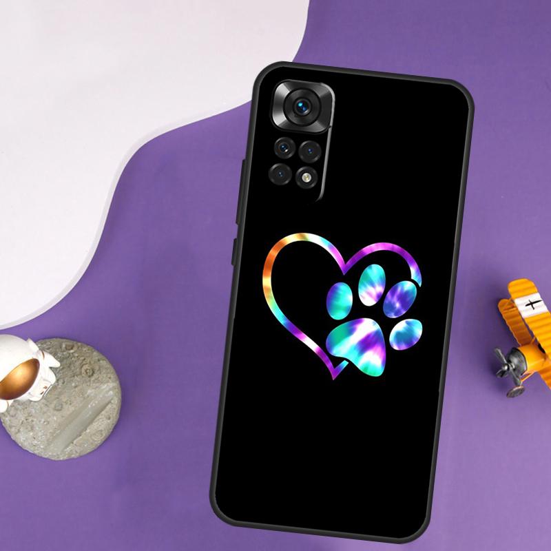 Dog Cat Paw Case For Xiaomi Redmi Note 13 Pro 14 12 9 10 11 Pro 10S 11S 12S Redmi 14C 13C 10C 12C Cover