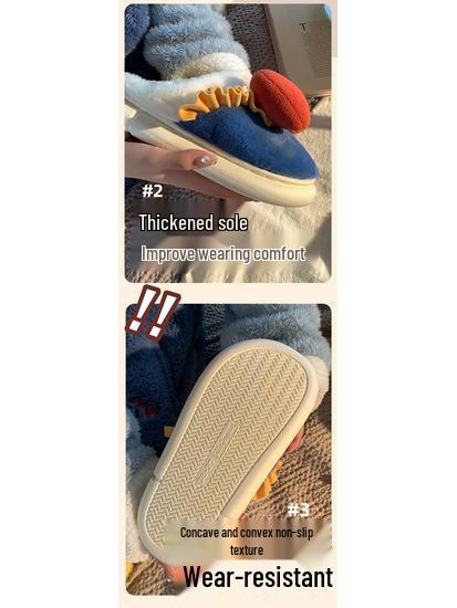 Damen Niedliche Kleine Lamm Baumwoll Mutterschaftspantoffeln - Rutschfest, Fellartig, Fersenbedeckt für Herbst/Winter 2024