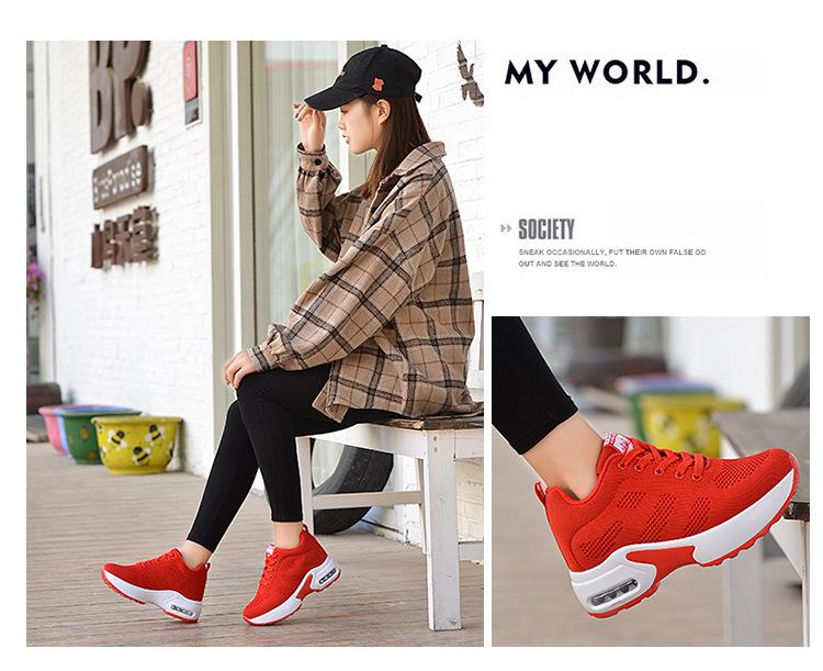 Women's 2020 Fly-Knit Height-Increasing Casual Sneakers