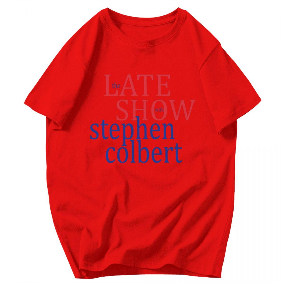 Men T Shirt Stephen Colbert The Late Show Cotton Y2K Graphic Tees Unisex Clothes T Shirts S