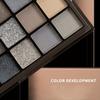 Paleta 15 cieni do powiek Smoky Eyeshadow Paleta trwałych, wysoce napigmentowanych cieni do powiek z uniwersalnym wykończeniem matowym i brokatowym, w odcieniach czerni i szarości
