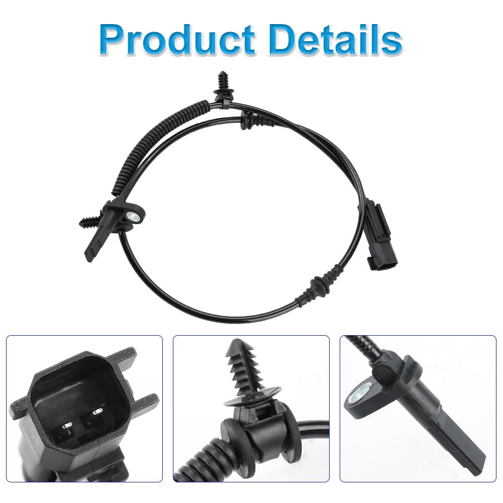 2 Pcs ABS Wheel Speed Sensors Compatible with Ford Explorer 2013 2014 2015 2016 2017 2018 2019, Rear Left and Right abs Sensors, Replacement for