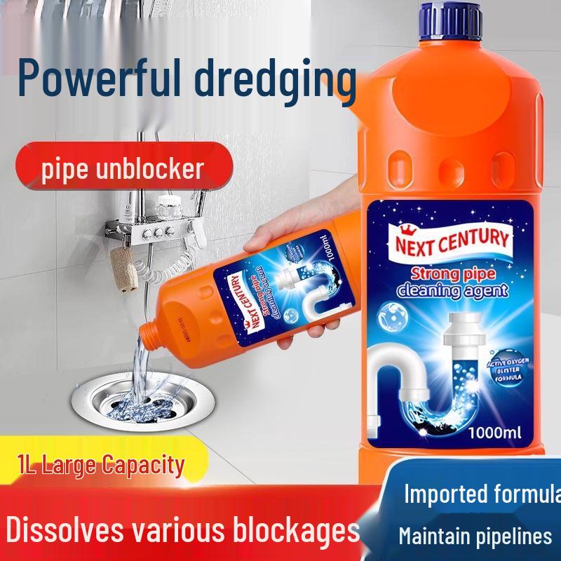 

Active Oxygen Drain Cleaner: Dissolves Kitchen & Toilet Blockages, Oil Stains 1 Bottle * 1000ml