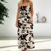 Women’s Maxi Dress Sleeveless Spaghetti Strap Loose Fit Floral Print Casual Long Sundress for Summer Beach Vacation