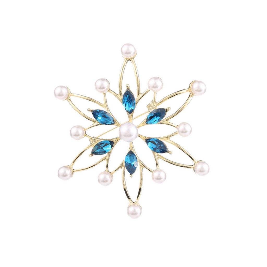 New Luxury Six-Petal Flower Brooch Pin: Unique, Versatile Design Accessory.