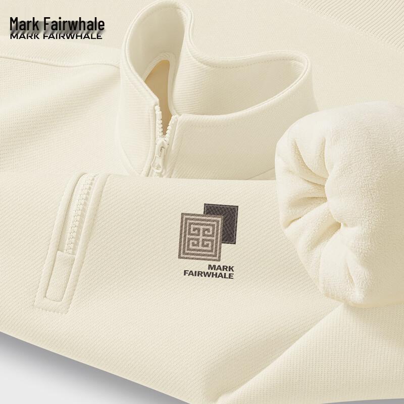 Mark Fairwhale Men's Casual Fleece-Lined Half-Zip Sweatshirt