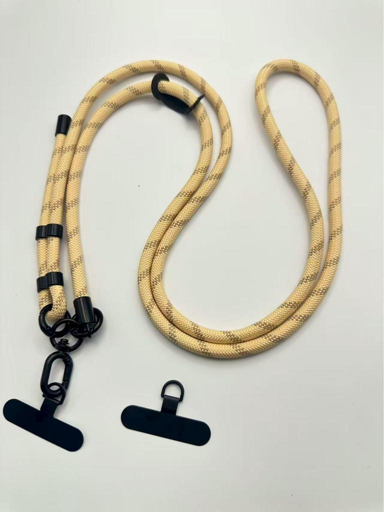 Macaron Thick Rope Phone Lanyard - Adjustable 7-8mm Climbing Gasket for Shoulder, Back, or Neck