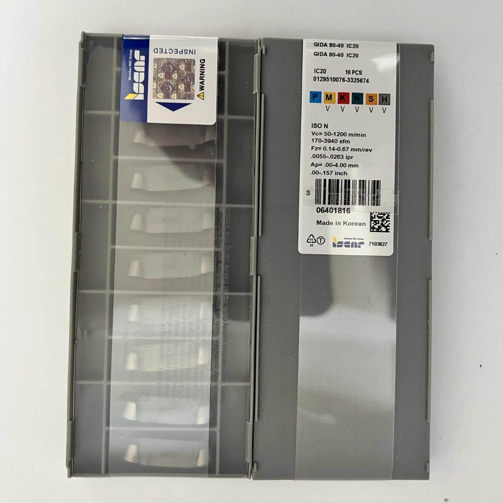 

ISCAR / GIDA80-40 IC20 /Industrial indexable carbide inserts 10 Pcs