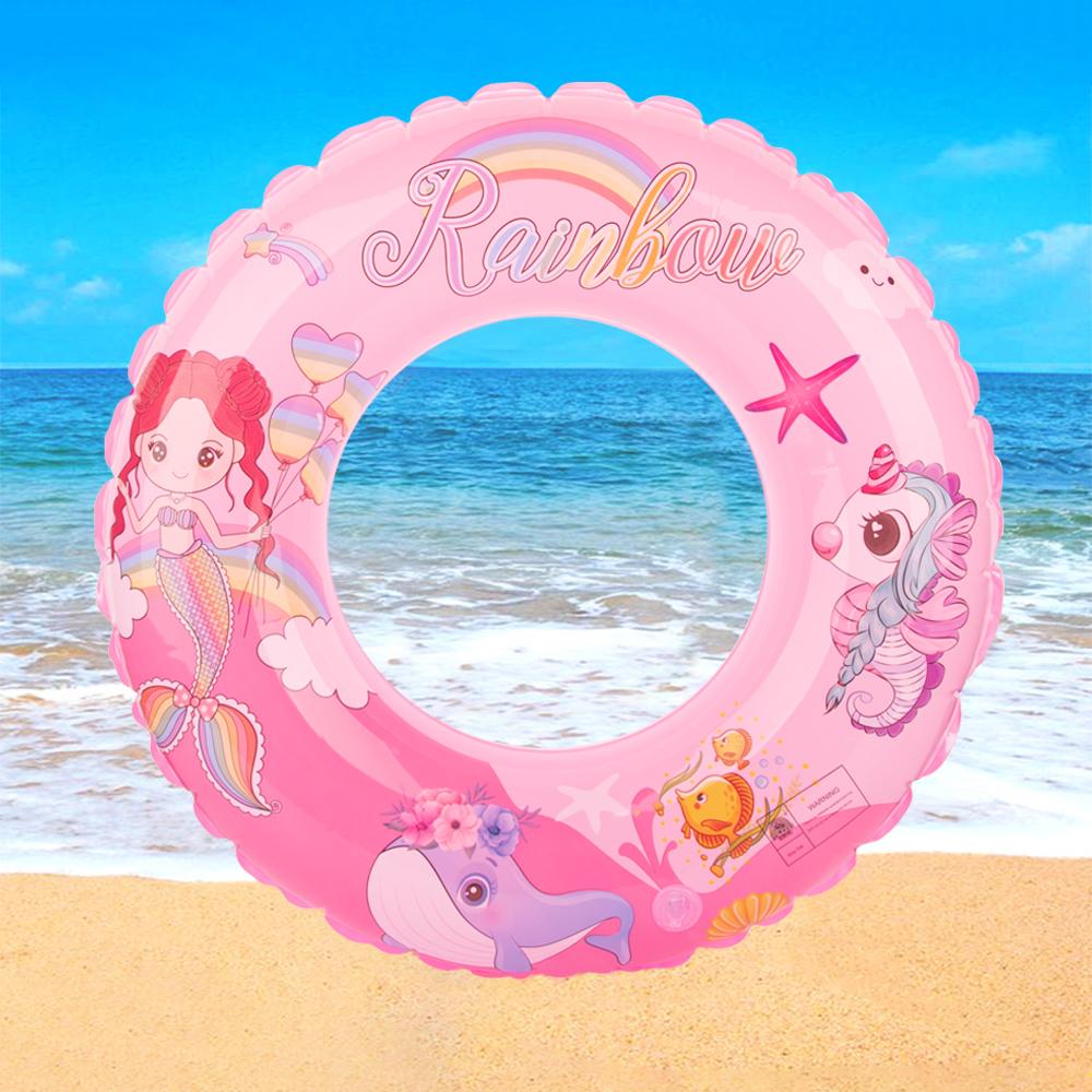 Mermaid children's swimming ring pink rainbow baby underarm swimming ring anti-rollover