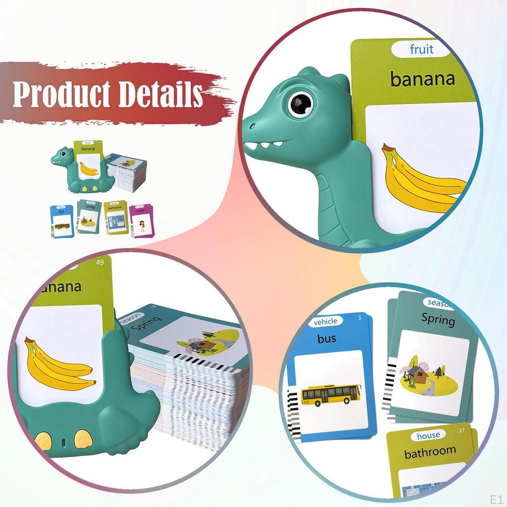 English Talking Flash Cards Early Education Learning Activities Interactive Portable Sensory Toy for