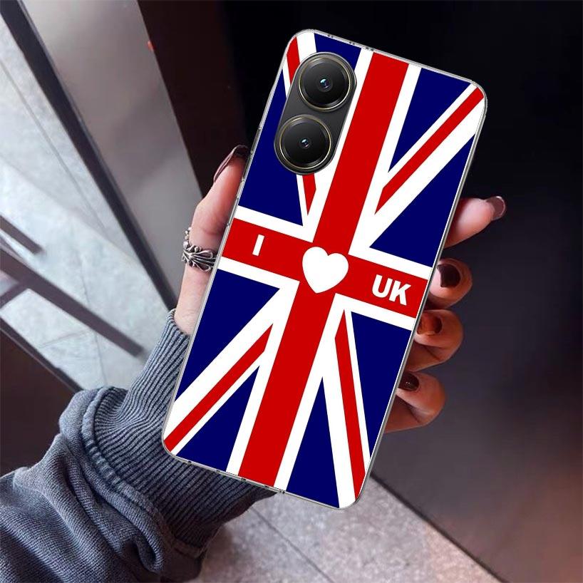Union Jack England UK Flag Phone Case For Xiaomi Poco X5 X6 X7 Pro F7 Ultra M7 Redmi 15C 15 13C 13 12C 12 10 10C 10A 9 9C 9T 9A