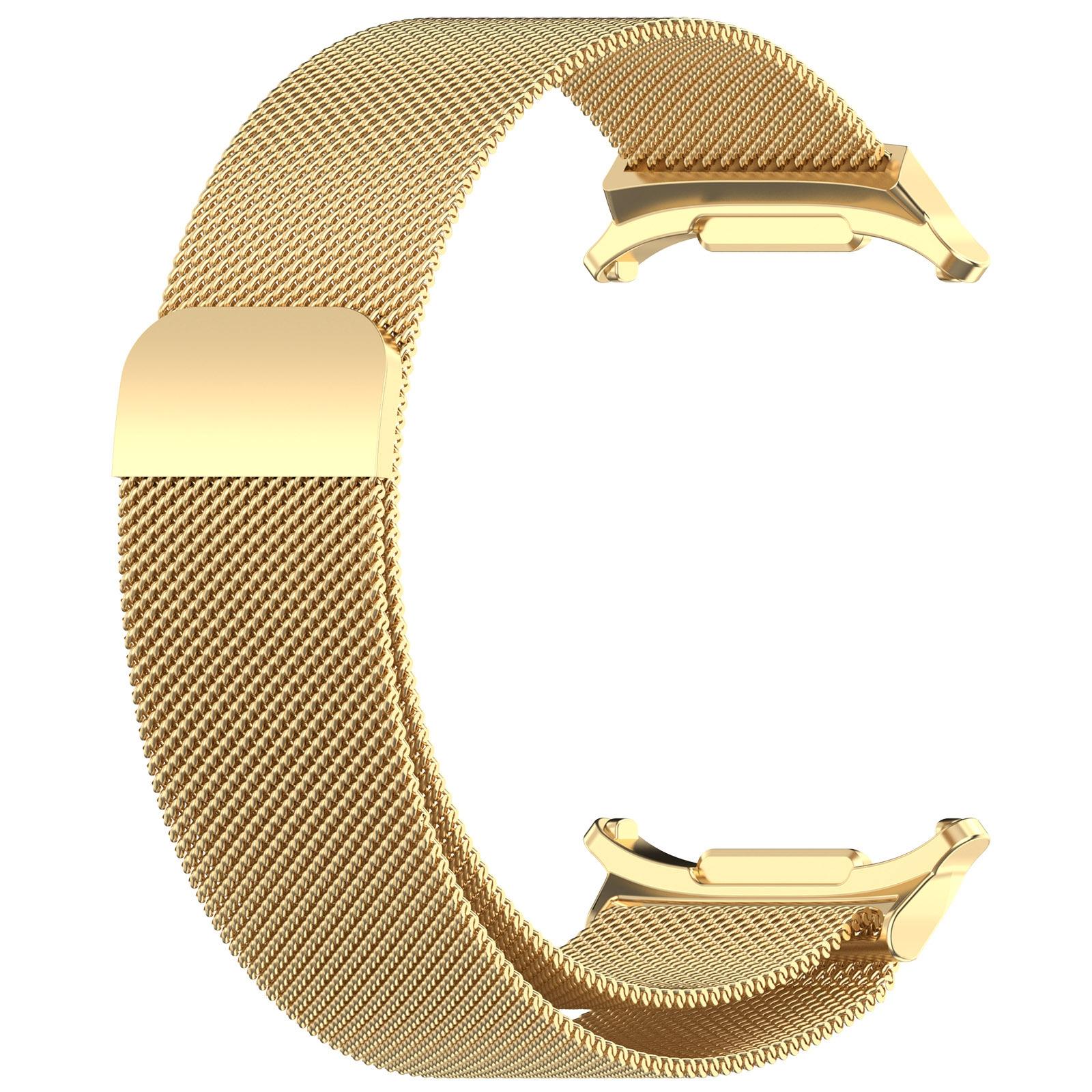 

Magnetic Watch Band For Samsung Galaxy Watch8 44mm/40mm/Watch8 Classic 46mm,Electroplated Color Metal Milanese Strap Gold