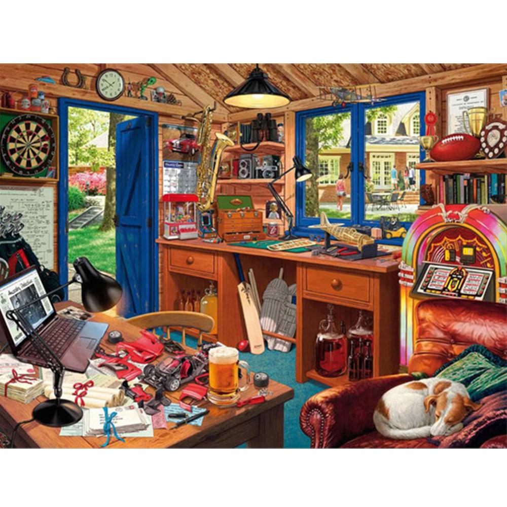 Full Square Diamond Painting House Craft Kit Sale 5D Diamond Embroidery Landscape Shop Art Rhinestone Decor For Home