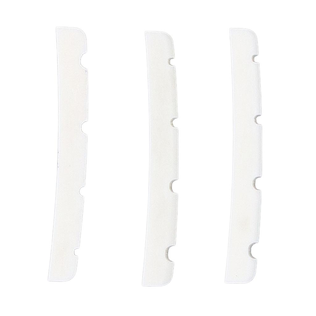 3Pcs Curved Bottom Bass Nut 4 String Slotted Bone Bass Nut Replacement for Fender