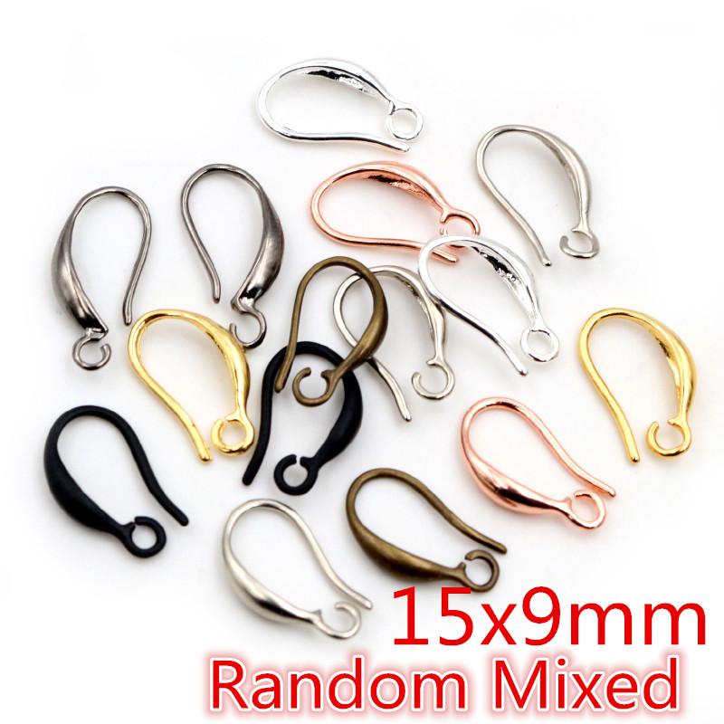 20pcs 3-Styles Gold Bronze Silver Plated Brass French Earring Hooks Wire Settings Base Settings Whole Sale