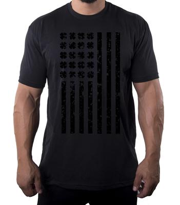 Black American Flag T-Shirt, Men's St Patrick's Day Shirts, Party T-Shirts
