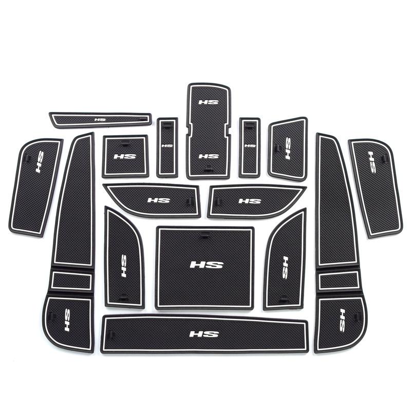 Rubber Door Groove Mat for MG HS AS23 MGHS Plug-in Ehs Phev ~ Slot Anti-slip Cup Cushion Coaster Pad Sticker Accessories