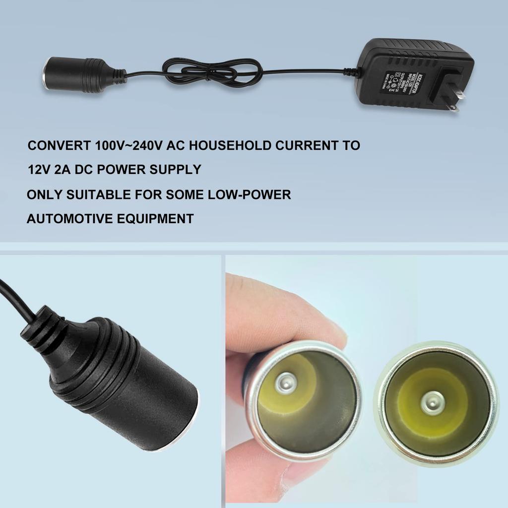 Car Cigarette Lighter Adapte 220V to 12V 2A DC Power Converter Charger Transformer Cigar Lit Lighter Plug Socket Electronic Jack