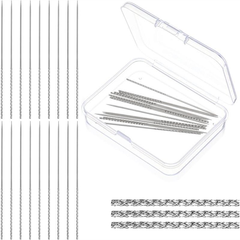 

Woven And Knits Sewing Stitching Tool Set- 18PCS 2.36 Inch Snag Repair Kit Including Storage Box For Knitwear Sweaters срібний