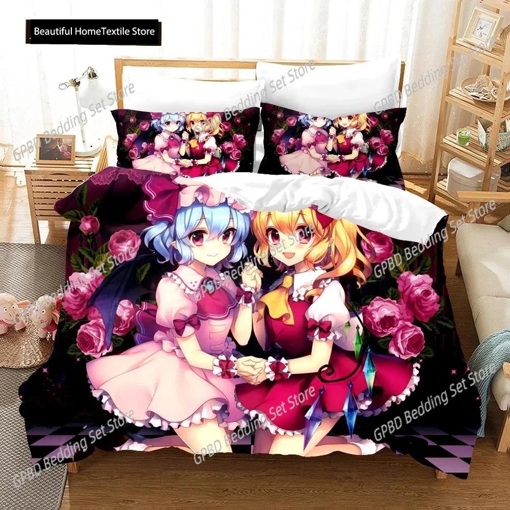

Anime Girl Cartoon Fashion 3D Print Bedding Set Single Twin Double Queen King Cal King Size Bed Linen Set US King 264x228cm