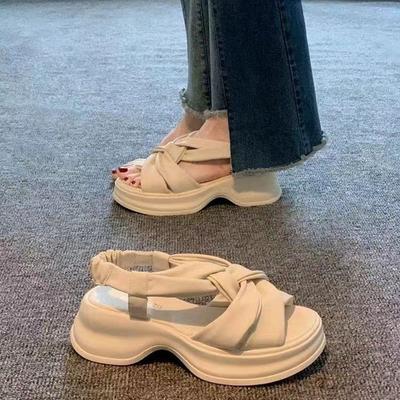 Sports Sandals Outer Wear Summer New High-end Thick-soled Casual Skirt Beach Roman Shoes