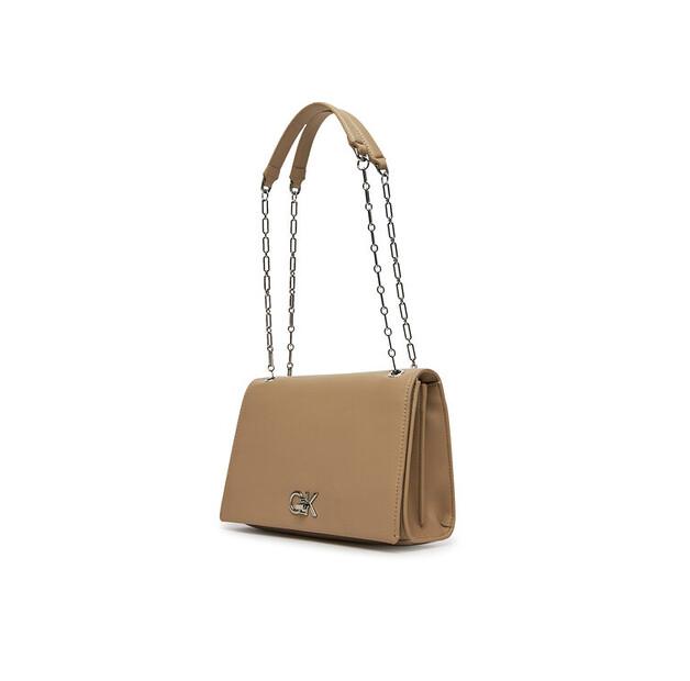Handbag Calvin Klein Ck Medium Conv Chain Bag K60K612810 Beige