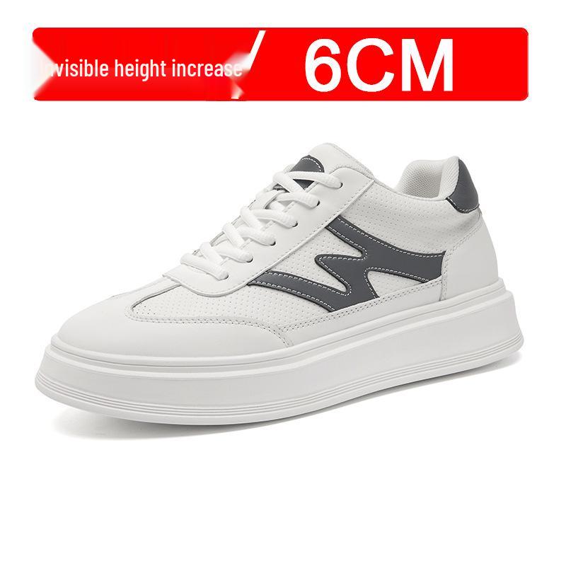 Men s 6cm Height-Increasing Breathable Thick Sole Casual Sneakers 44