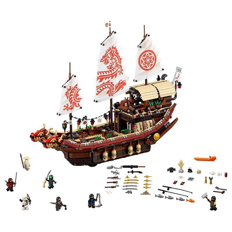 Compatible with LEGO 70618 Ninjago Destiny’s Reward Dragon Boat building block toy
