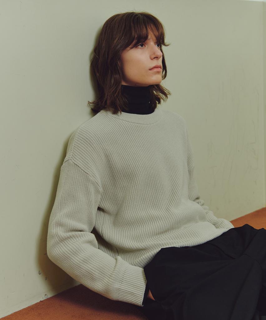 KNITTED Soft Cotton Drop Shoulder Waffle Knit Swiss