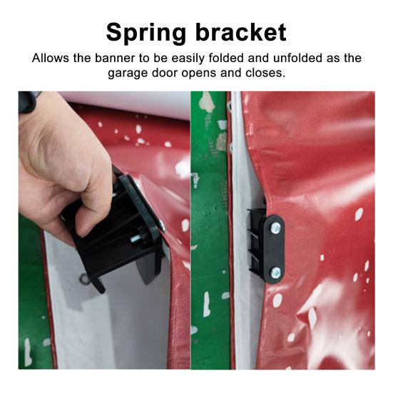 4/6 Stück Weihnachts-Garagentor-Banner-Clips Federhalterung Schnellinstallation Festliche Garagentor-Aufhänger