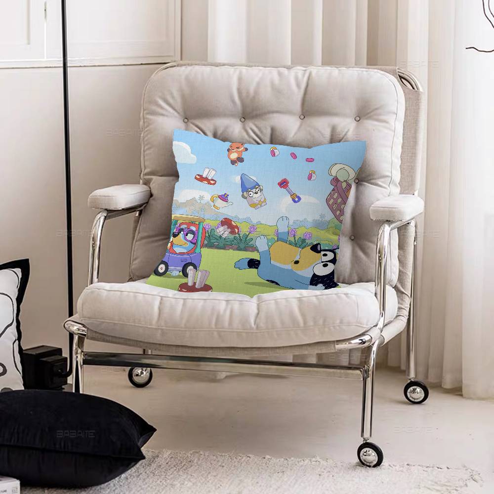 Cartoon B-Blueys Pillow Cushion Cover Pillowcase Living Room Sofa Home Decor
