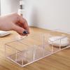 Desktop Cosmetics Storage Box, Transparent and Detachable, Household Compartments, Student Dormitory Skincare Product Rack, Lipstick Rack