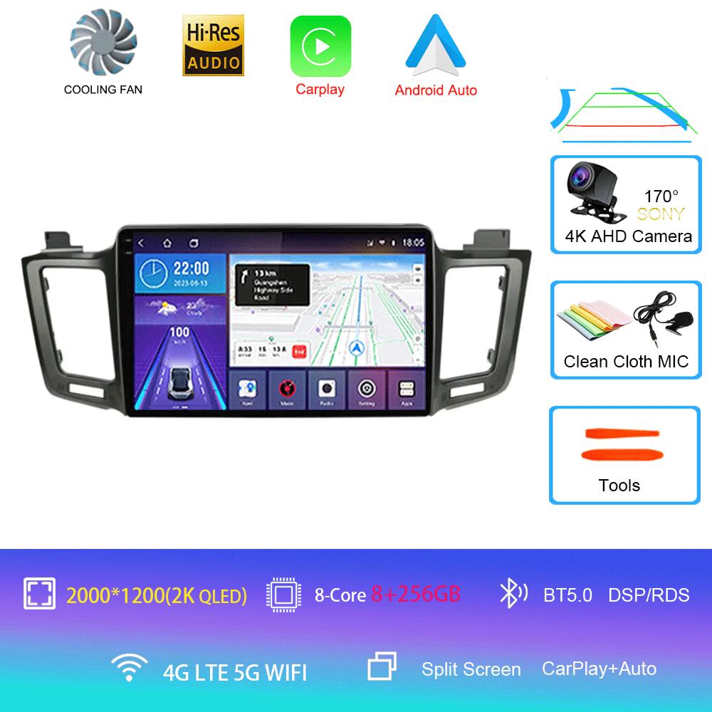 Android 14 For Toyota RAV4 RAV 4 2013 2014 2015 2016 2017 Multimedia Player 4G Carplay Car Radio GPS Stereo Head Unit Auto