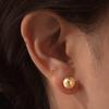 Minimalist Frosted Ball Earrings for Women, Matte Stainless Steel Small Stud Earrings, Dainty Fashion Female Jewelry Accessory