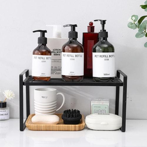 Metal Kitchen Rack, 1-Tier, 2-Tier, Kitchen Storage Rack, Dish Drainer, Shelf, Easy Assembly, Simple, Under-Sink Storage Rack, Condiment Rack, Organiz