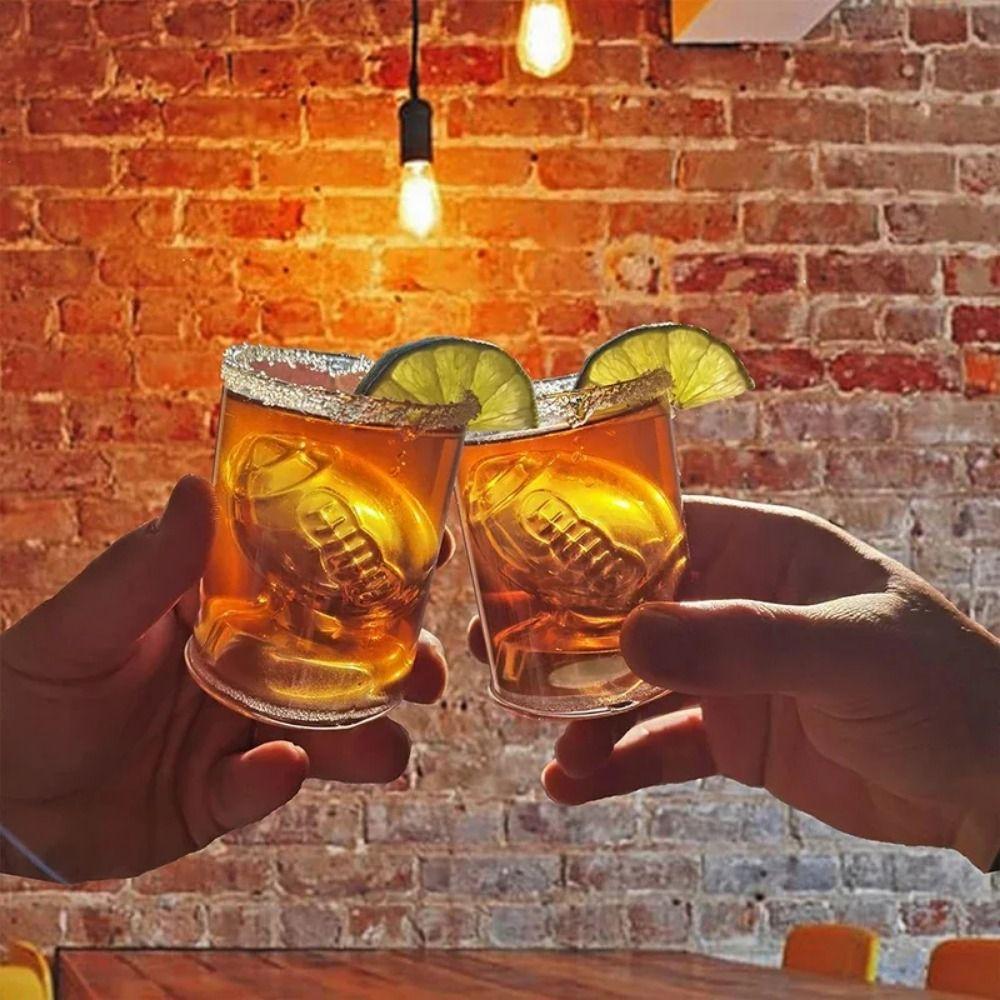 Creative Beer Shot Glasses Double Wall Mini Whisky Dispenser Funny Clear Glass Cup Spirits