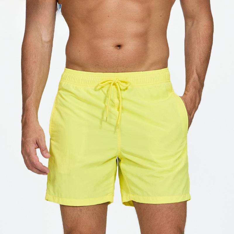 Sommer Herren Strandhosen Herren Vier-Punkt-Shorts Atmungsaktiv Lotusblatt Wasserabweisend Sportliche Freizeit-Hosen