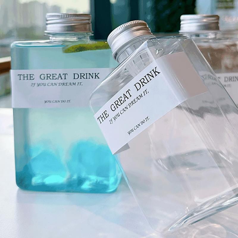 2/5Pcs Storage Bottles & Jars Flower Tea Beverage Bottle Plastic Milk Tea Bottle Flower Juice With Filter Cold Brewing Tea Bottl