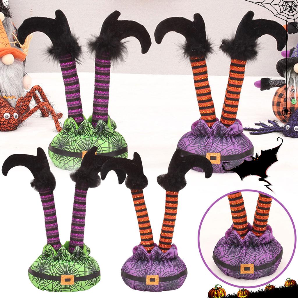 Halloween Decoration 11inch Witch Legs Spooky Party Props Crafts Supplies Leg Ornament