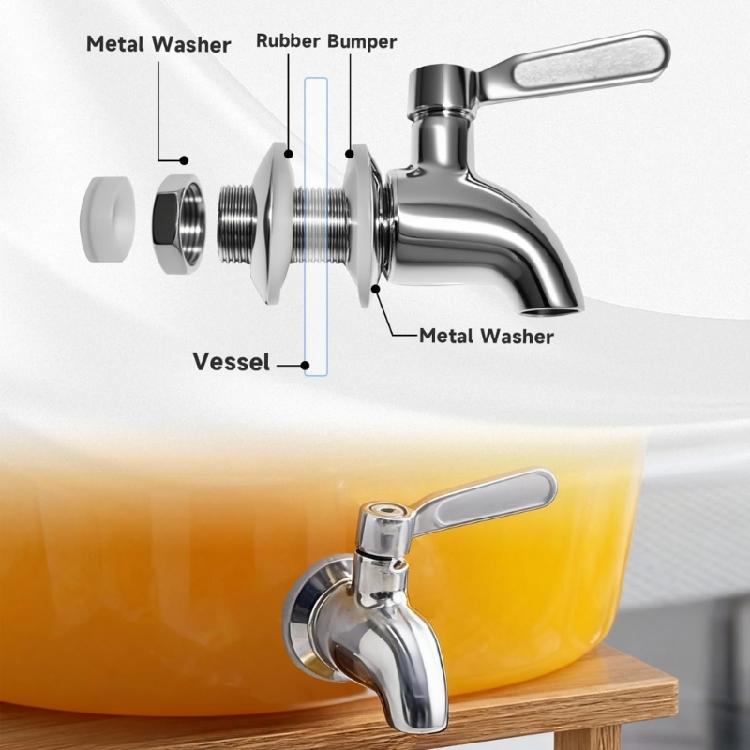 Corrosions Resistant Stainless Steel Faucet Tap For Beverage Dispenser Smooth Flows Control Suitable For Brewing Equipment