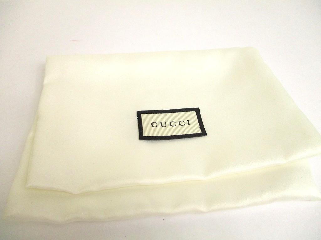 Authentic GUCCI GG Black Green Leather Bifold Wallet Compact Wallet #a845  Refurbished