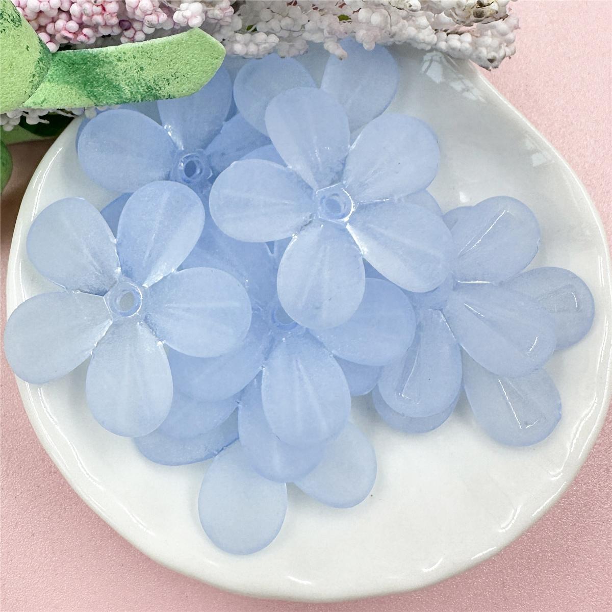 

Творческий DIY Изготовление Материалов Ручной Работы 10 шт. 28,5 мм 5 Лепестков Цветок Вместилище DIY Серьги Украшения Для Волос Аксессуары Матовый Полупрозрачный синий