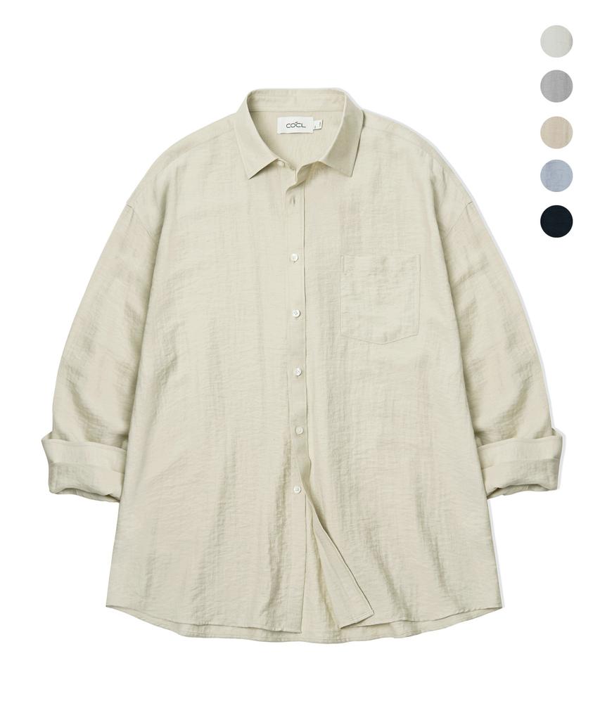 COSTUME O’CLOCK Linen Oversized Long Sleeve Shirt 5 Colors Coossh192