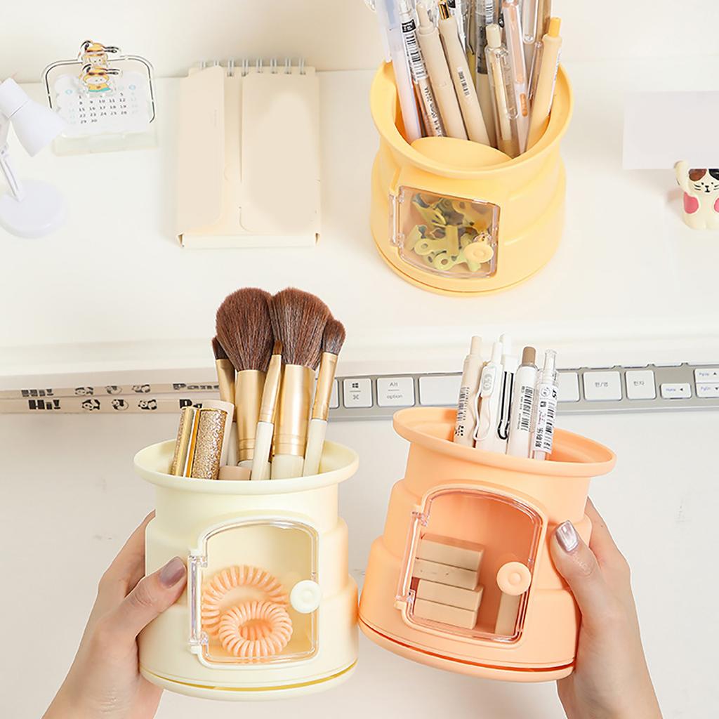 Pen Pencil Holder For Desk 360° Rotating Desk Organizers And Accessories Cute Pen Cup Pot For Office School Home