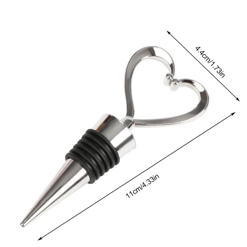 Wine Bottle Stopper Heart/Ball Shaped Red Wine Beverage Champagne Preserver Cork Wedding Favors Gifts for Wine Lovers