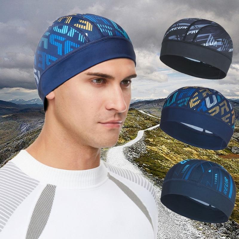 Sweat Absorption Quick Dry Hat Helmet Liner Cooling Mesh Cycling Running Hat Cooling Cycling Caps for Men Women