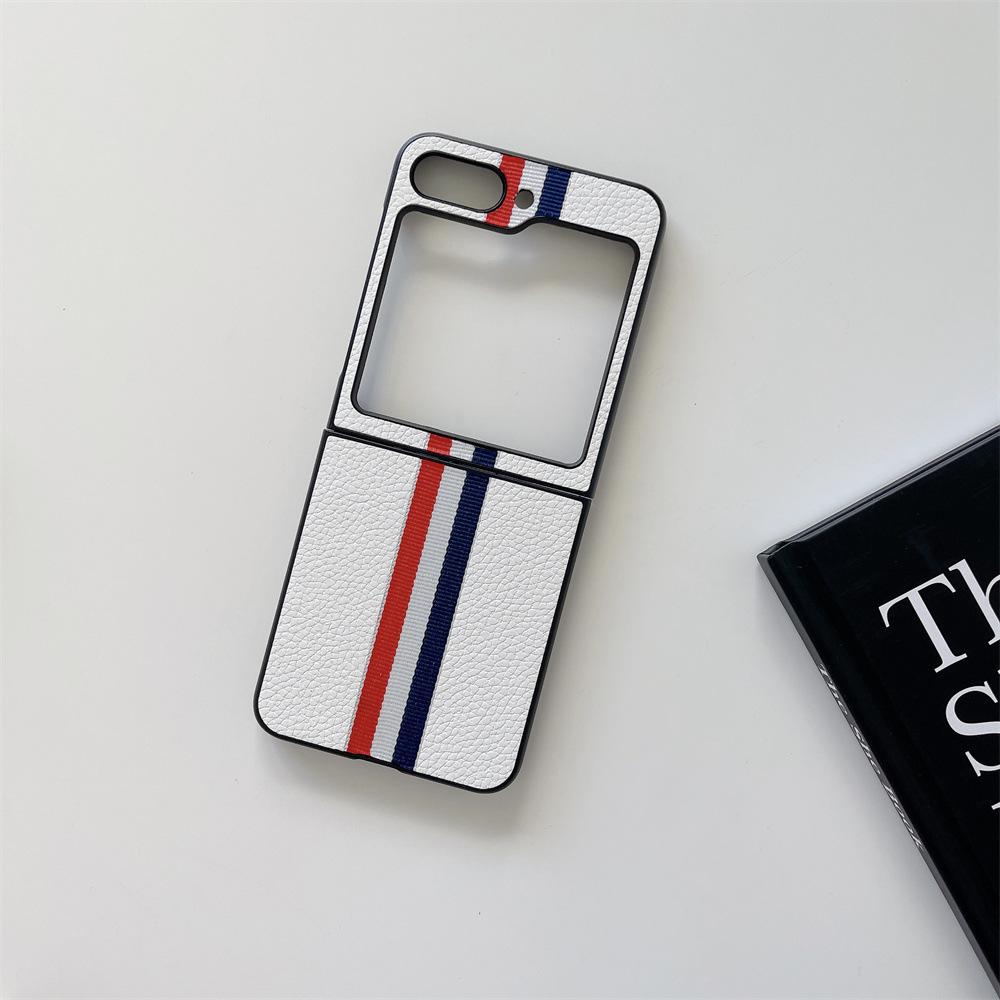 

Кожаный чехол для Samsung Galaxy Z Flip5, чехол для телефона Z Flip5, роскошные чехлы, простой пластиковый жесткий защитный чехол с откидной крышкой For Galaxy Z Flip4